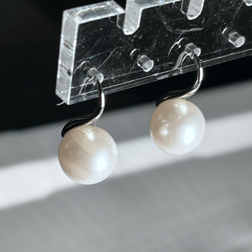 Faux Pearl Drop French hook Earrings